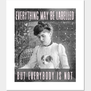 Edith Wharton portrait and quote: Everything may be labelled- but everybody is not Posters and Art